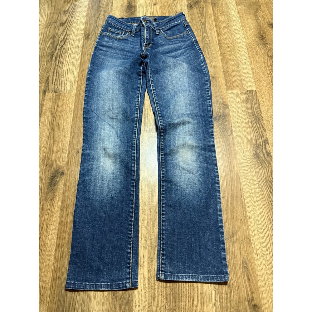 Levi Womens Size 28 Blue Jeans Denim Stretch Bold Curve Classic Straight Leg